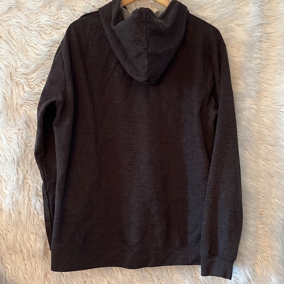 NWOT Heathered Dark Gray Hoodie Sweatshirt - Picture 2 of 2